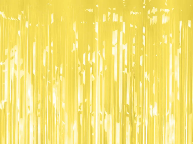 Gult Glimmerforhæng - 100 x 200 cm