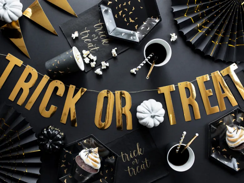 Halloween Pynt - Sorte Trick or Treat Rosetter