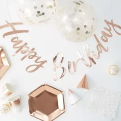 Happy Birthday in a Box, Rosegold Fødselsdags Kit