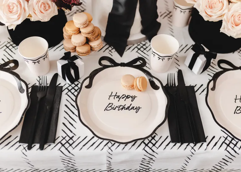 Happy Birthday Tallerkner "Milestone", 6 stk.