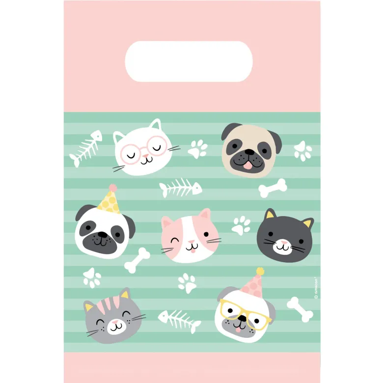 Hello Pets Pastel Fødselsdags Papirposer