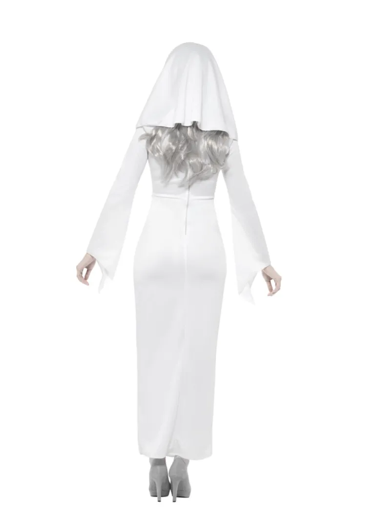 Hjemsøgt Hvid Asyl Nonne - Halloween Kostume
