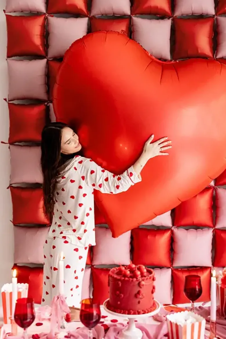 Hjerte Ballon Rød, XXL