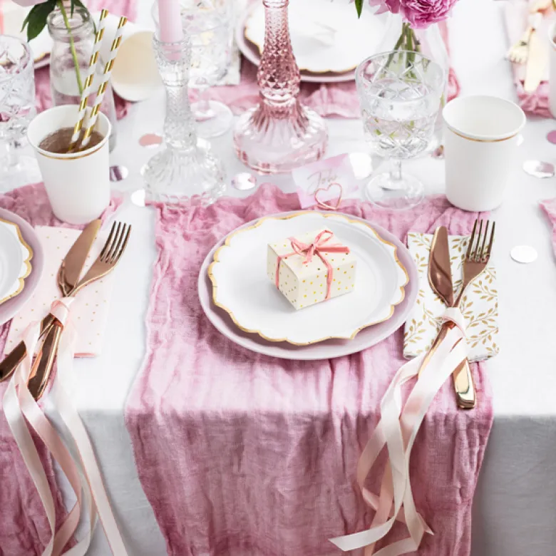 Hjerte Bordkortholdere, Rosegold