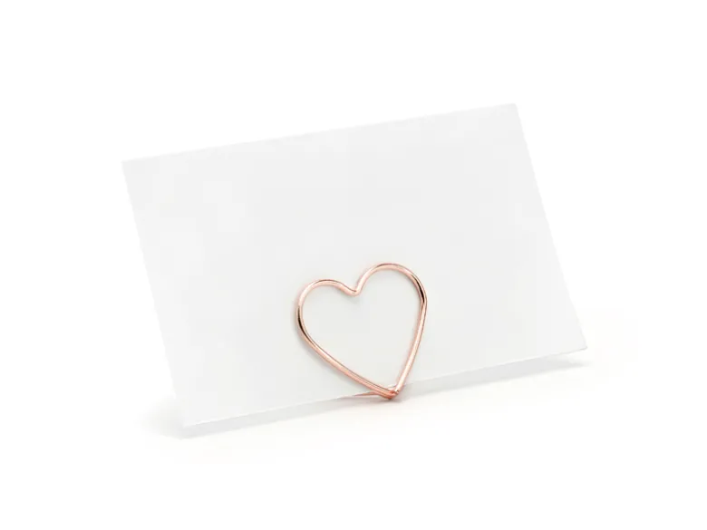 Hjerte Bordkortholdere, Rosegold