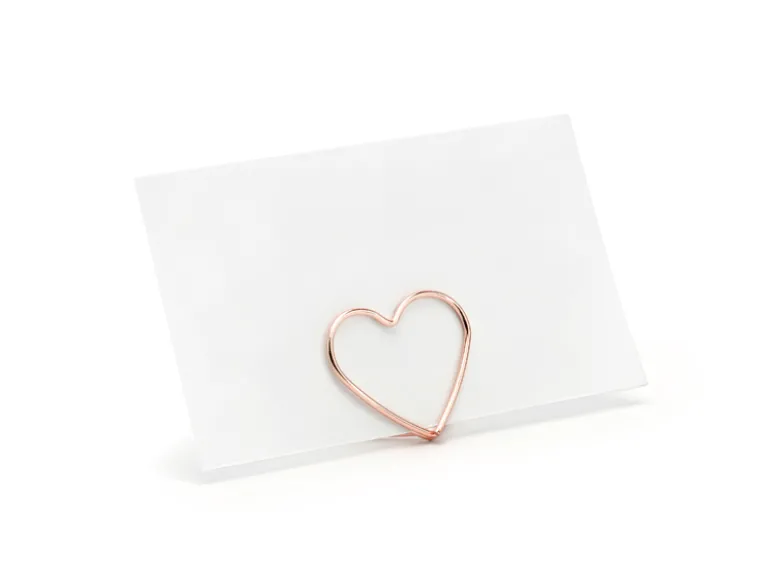 Hjerte Bordkortholdere, Rosegold