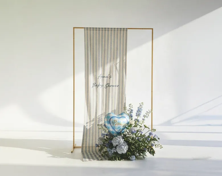 Hjerte Folieballon “Baby” lyserød– 35 cm