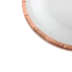 Hjerte Tallerkner Lyseblå med Rosegold, 10 stk