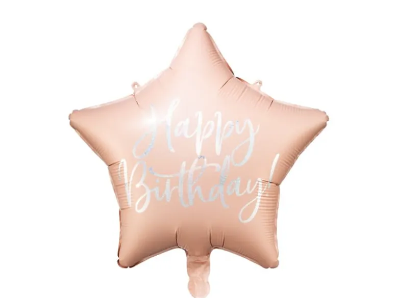 Holografisk Blush "Happy Birthday" Folieballon