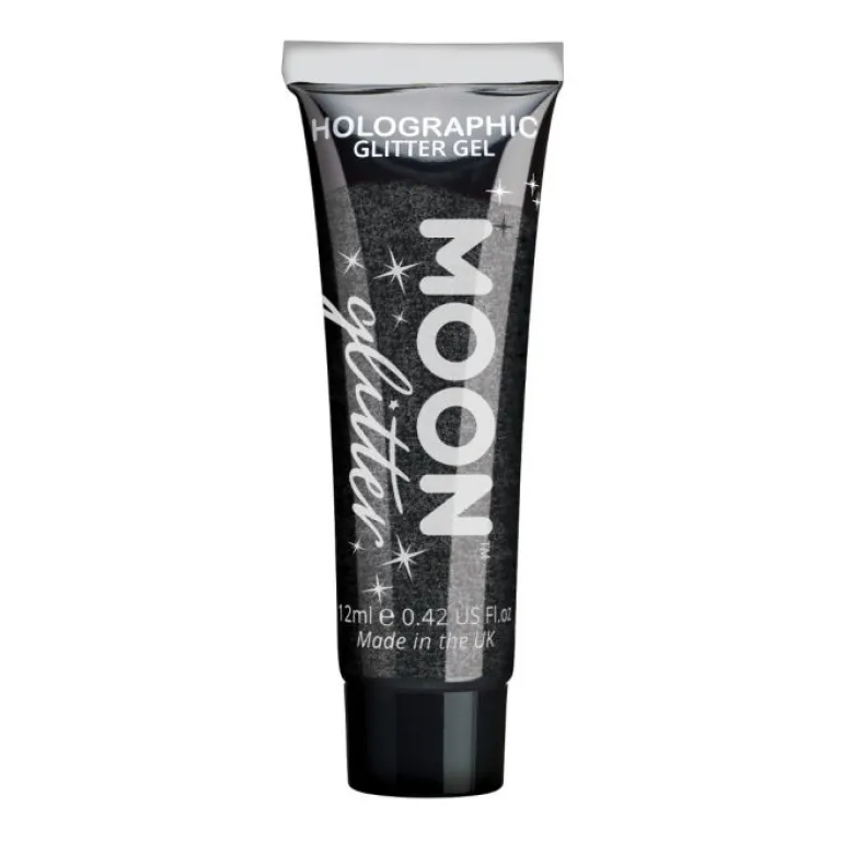 Holografisk Glimmer Gel - Sort