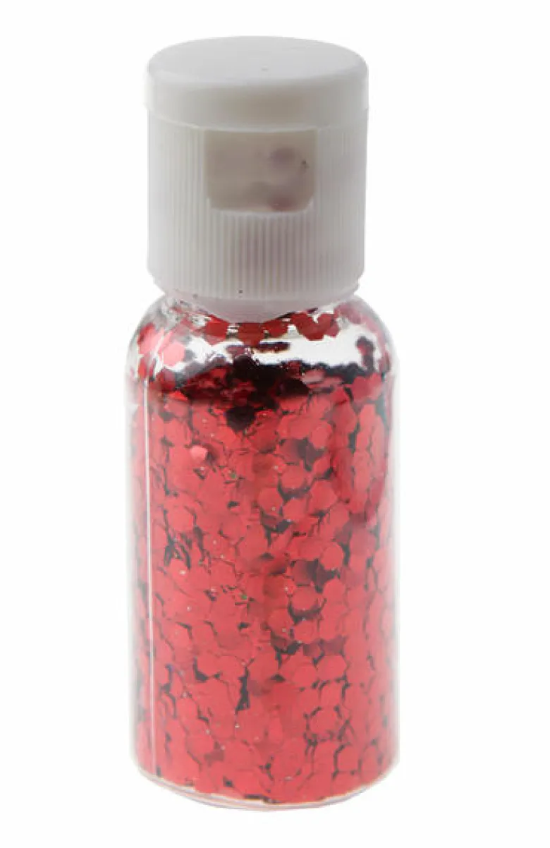Holografisk Rødt Glimmer, 15g