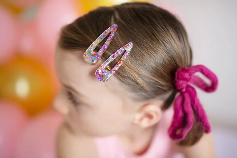 Hårspænder med Glitter