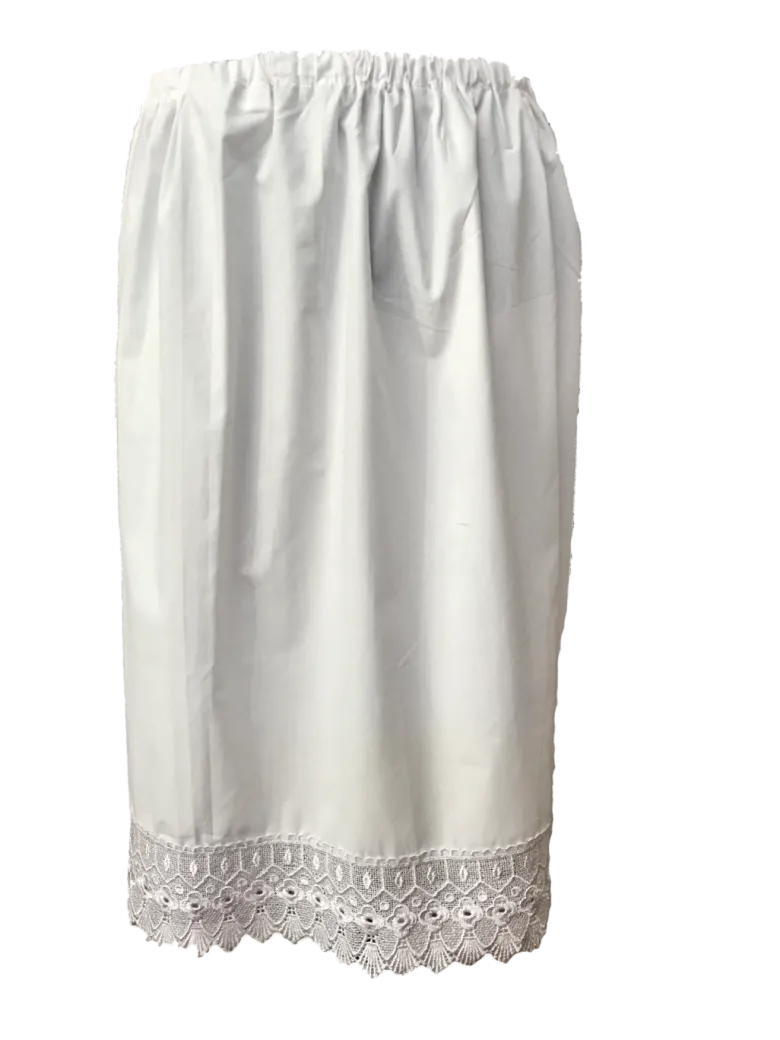 Hvid Blonde Underkjole i 100% Bomuld (65cm.)