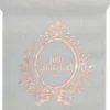 Hvid Bordløber m/Rosegold "Just Married" Print