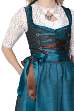Hvid Dirndl Top med Dråbeformet Udskæring