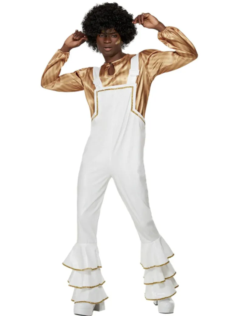 Hvide Disco Overalls - Elton Kostume