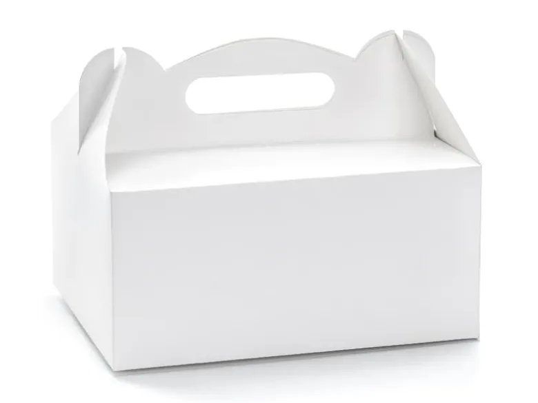 Hvide Doggybags/Goodiebags Bokse, Pakke m/10 stk.