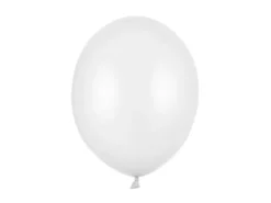 Hvide Metallic Naturlatex Balloner 30cm, 10 stk.