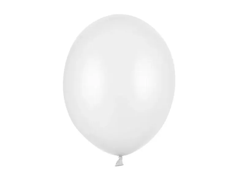 Hvide Metallic Naturlatex Balloner 30cm, 10 stk.