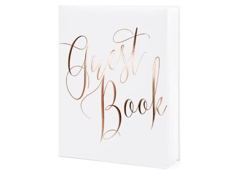 Hvid Gæstebog, Rosegold "Guest Book"