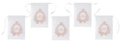 Hvid Guirlande m/Rosegold "Just Married" Print
