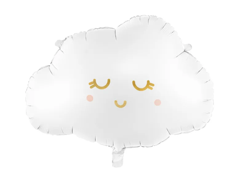 Hvid Sky Folieballon, 51 x 35 cm