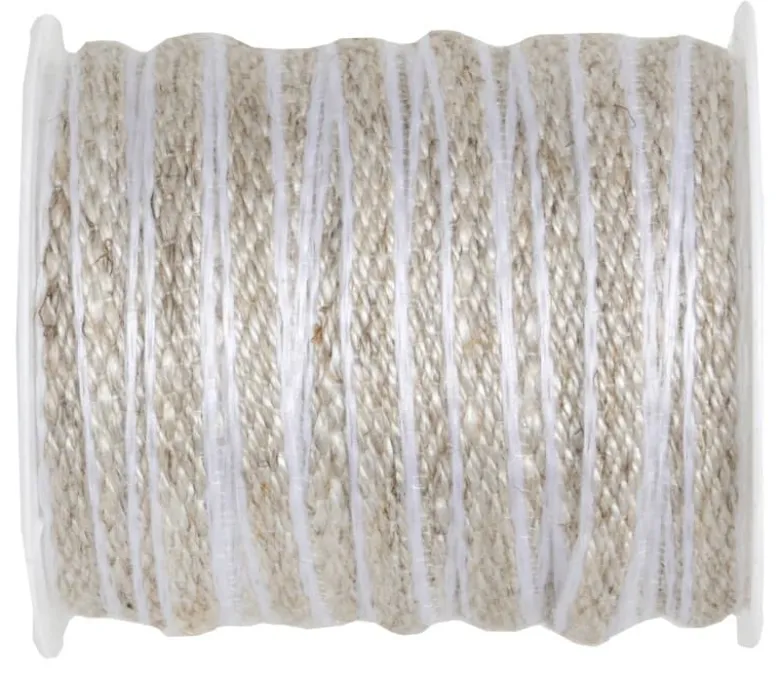 Hvid Stofsnor m/Beige Midte, 5 meter