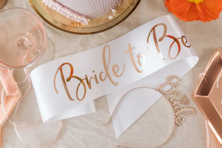 Hvidt & Rosegold "Bride to Be" Sash