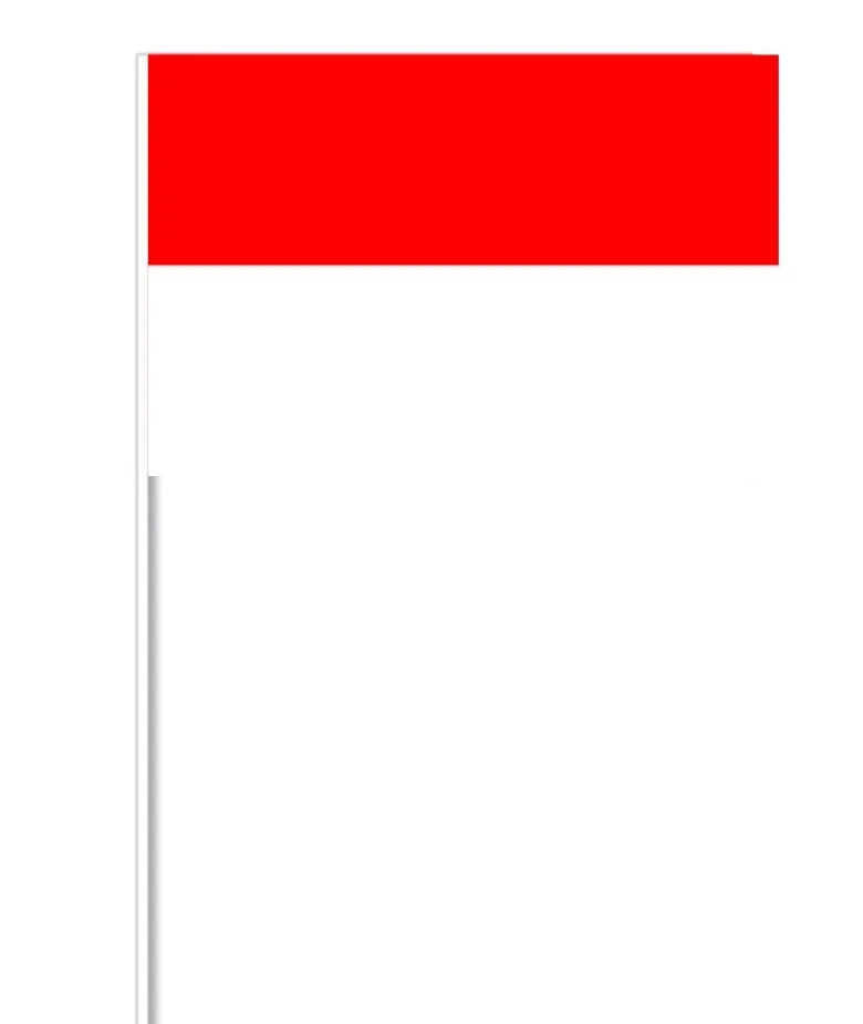 Indonesisk Papirflag på Pind, 27 x 20 cm