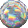 Iriserende Cirkel Folieballon Standard, 43 cm