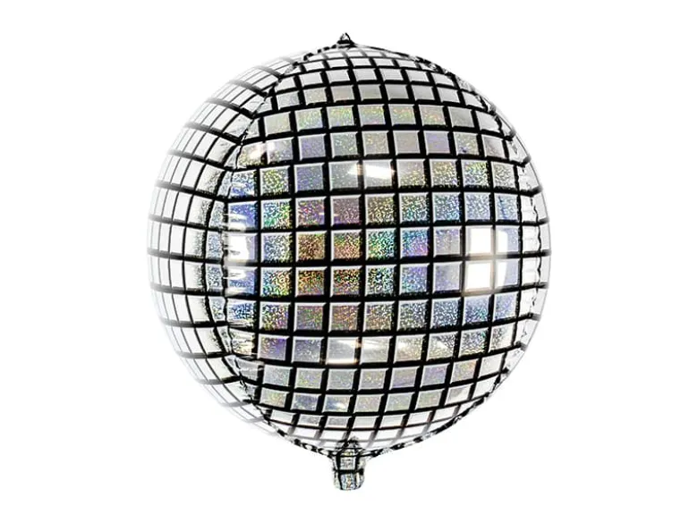 Iriserende Discokugle Folieballon, 40 cm