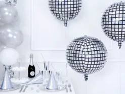 Iriserende Discokugle Folieballon, 40 cm