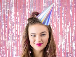 Iriserende Partyhatte, Pakke m/6 stk