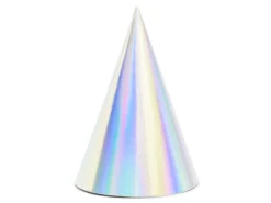 Iriserende Partyhatte, Pakke m/6 stk