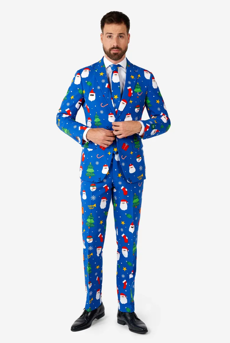 Jule Jakkesæt "Festivity Blue" - OppoSuits ®