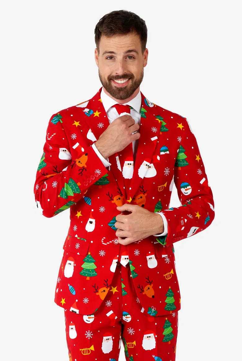 Jule Jakkesæt "Festivity Red" - OppoSuits ®