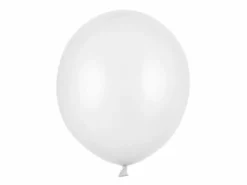 Jumbo Latexballon 43 cm, Metallisk Hvid