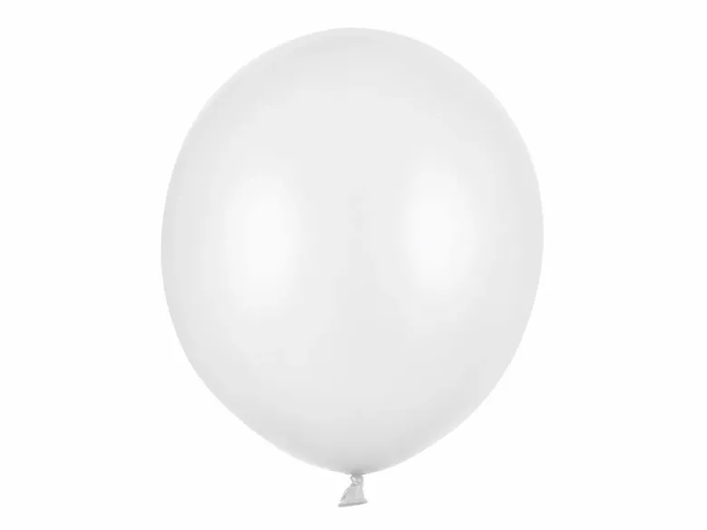 Jumbo Latexballon 43 cm, Metallisk Hvid