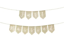 Just Married Jute Banner