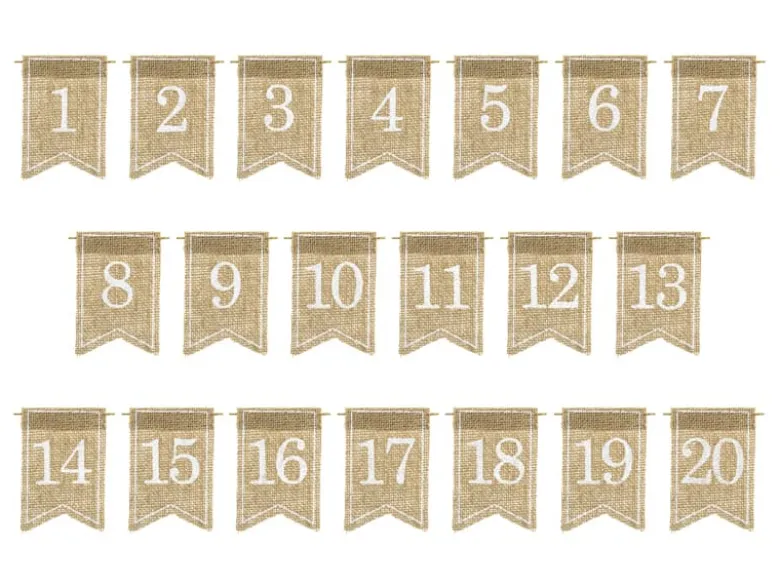 Jute Bordnumre - 1-20