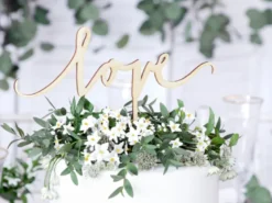 Kagetopper "Love" i Træ