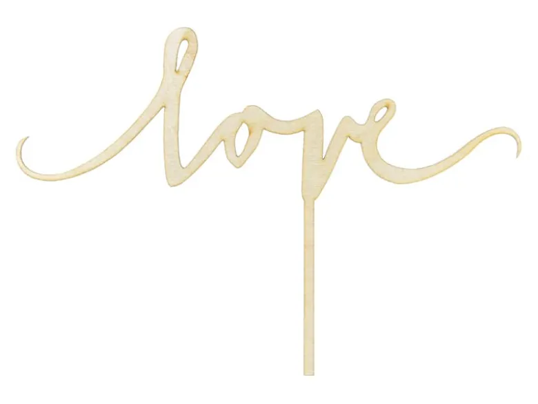 Kagetopper "Love" i Træ