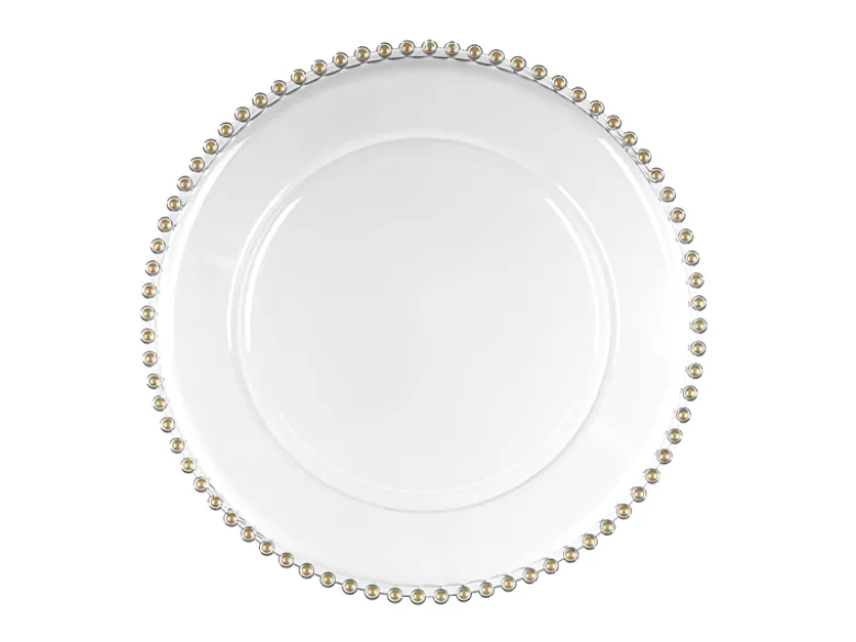 Klar Serveringstallerken med Perlekant, 32 cm