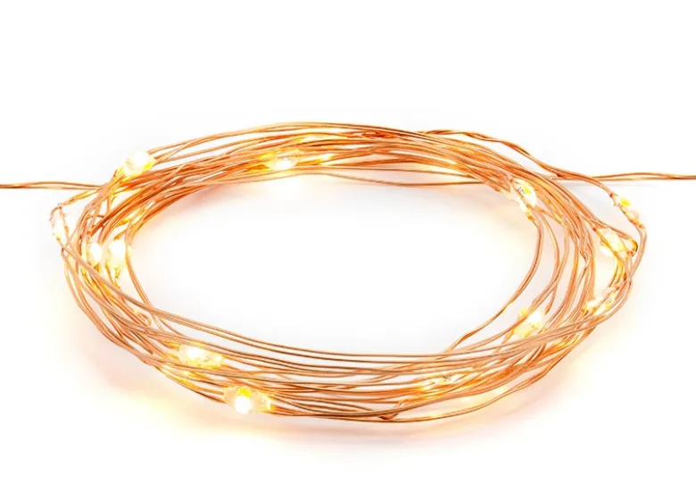 Kobbertråd m/LED Lys