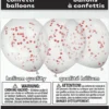 Konfetti Balloner - Rød (30cm.)