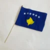 Kosovo Stofflag på Træpind, 30x45 cm