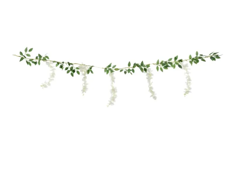 Kunstig Hvid Wisteria Guirlande, 1.7 meter