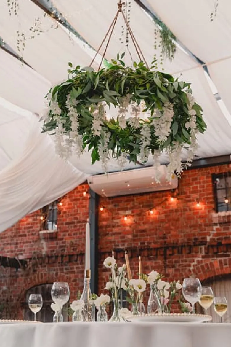 Kunstig Hvid Wisteria Guirlande, 1.7 meter