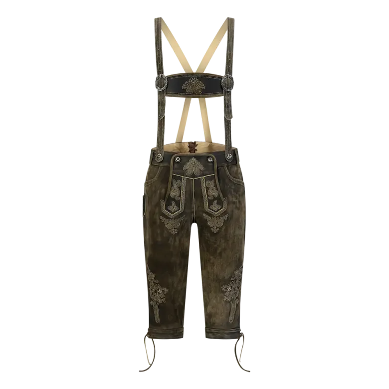 Lederhosen i Ægte Læder | Lang Model i Vintage Look