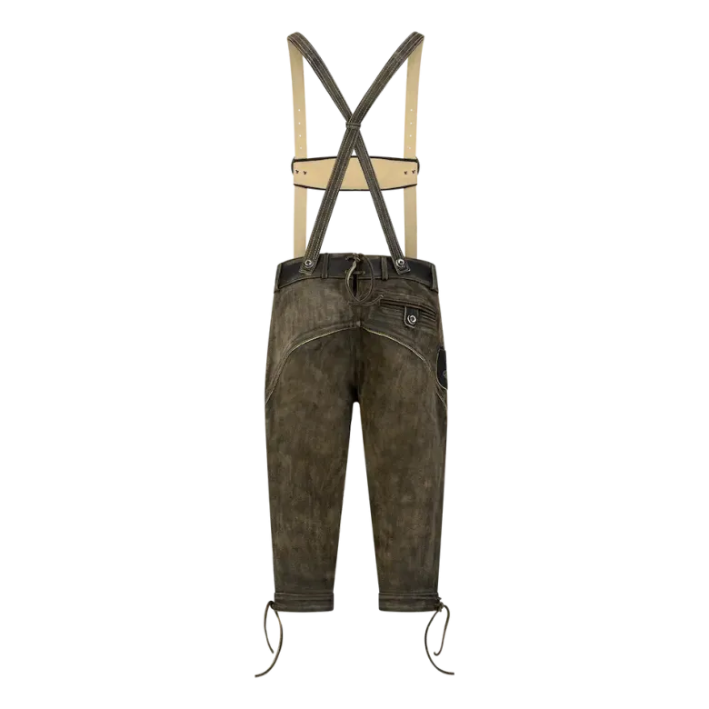 Lederhosen i Ægte Læder | Lang Model i Vintage Look